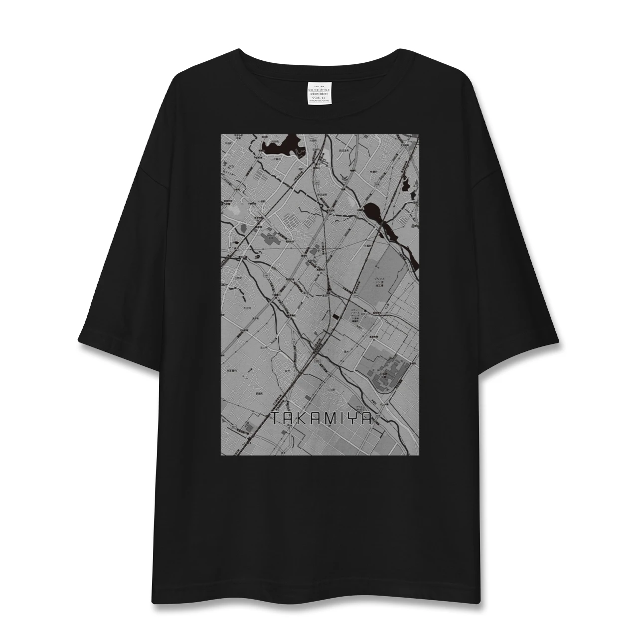 【高宮(滋賀県)】地図柄ビッグシルエットTシャツ