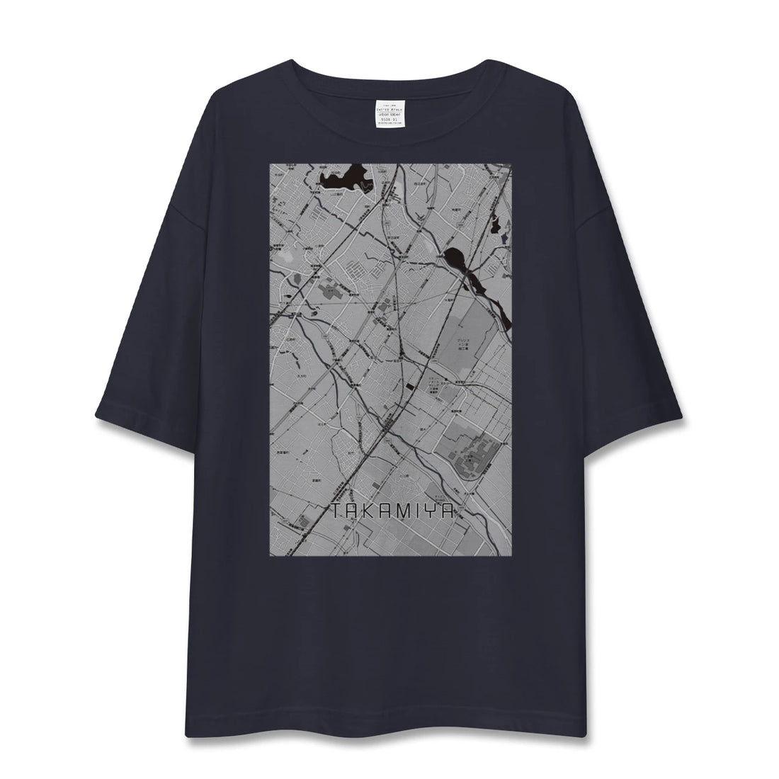 【高宮(滋賀県)】地図柄ビッグシルエットTシャツ