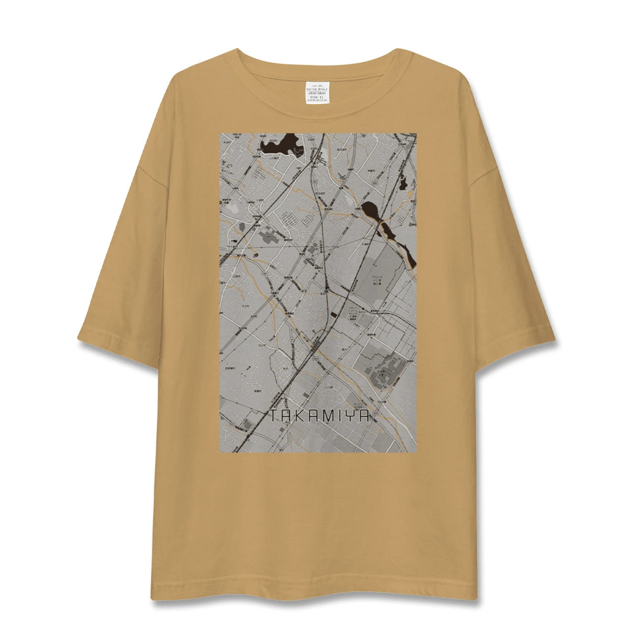 【高宮(滋賀県)】地図柄ビッグシルエットTシャツ