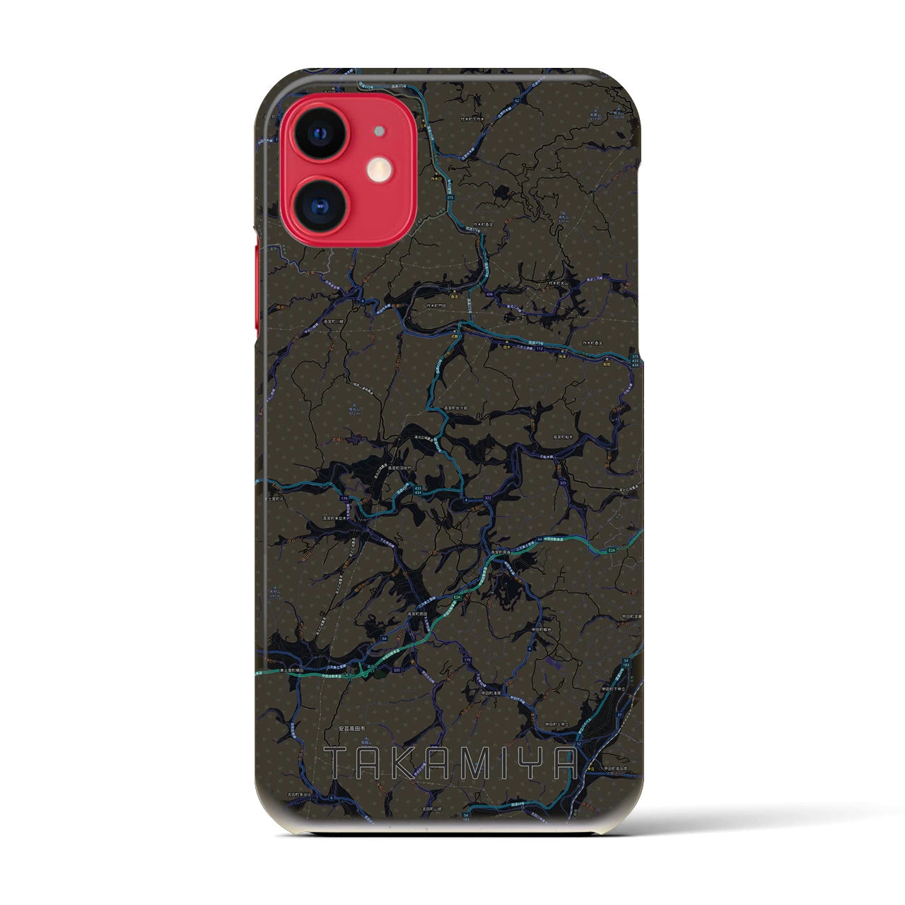 【高宮(広島県)】地図柄iPhoneケース(バックカバータイプ)