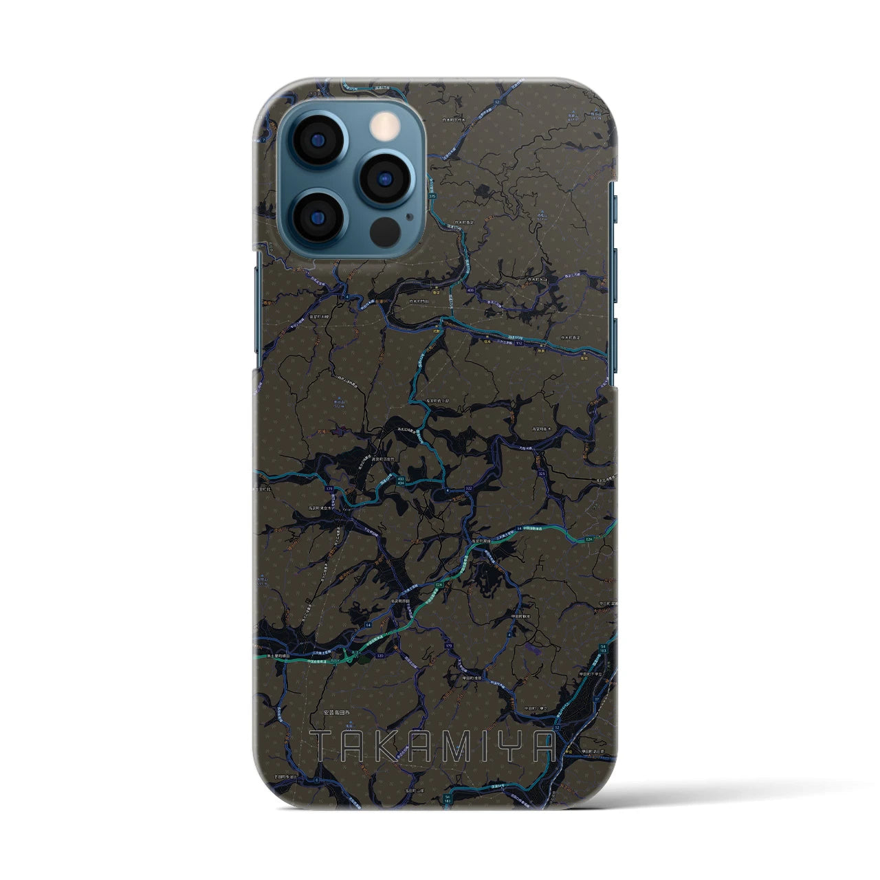 【高宮(広島県)】地図柄iPhoneケース(バックカバータイプ)