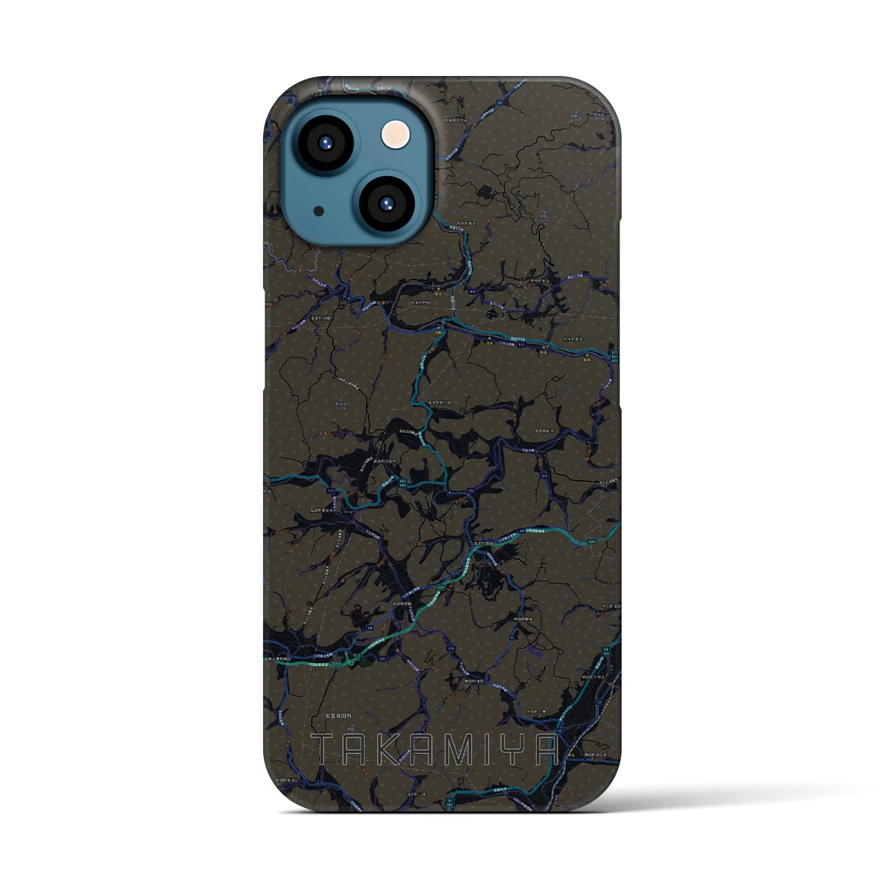 【高宮(広島県)】地図柄iPhoneケース(バックカバータイプ)