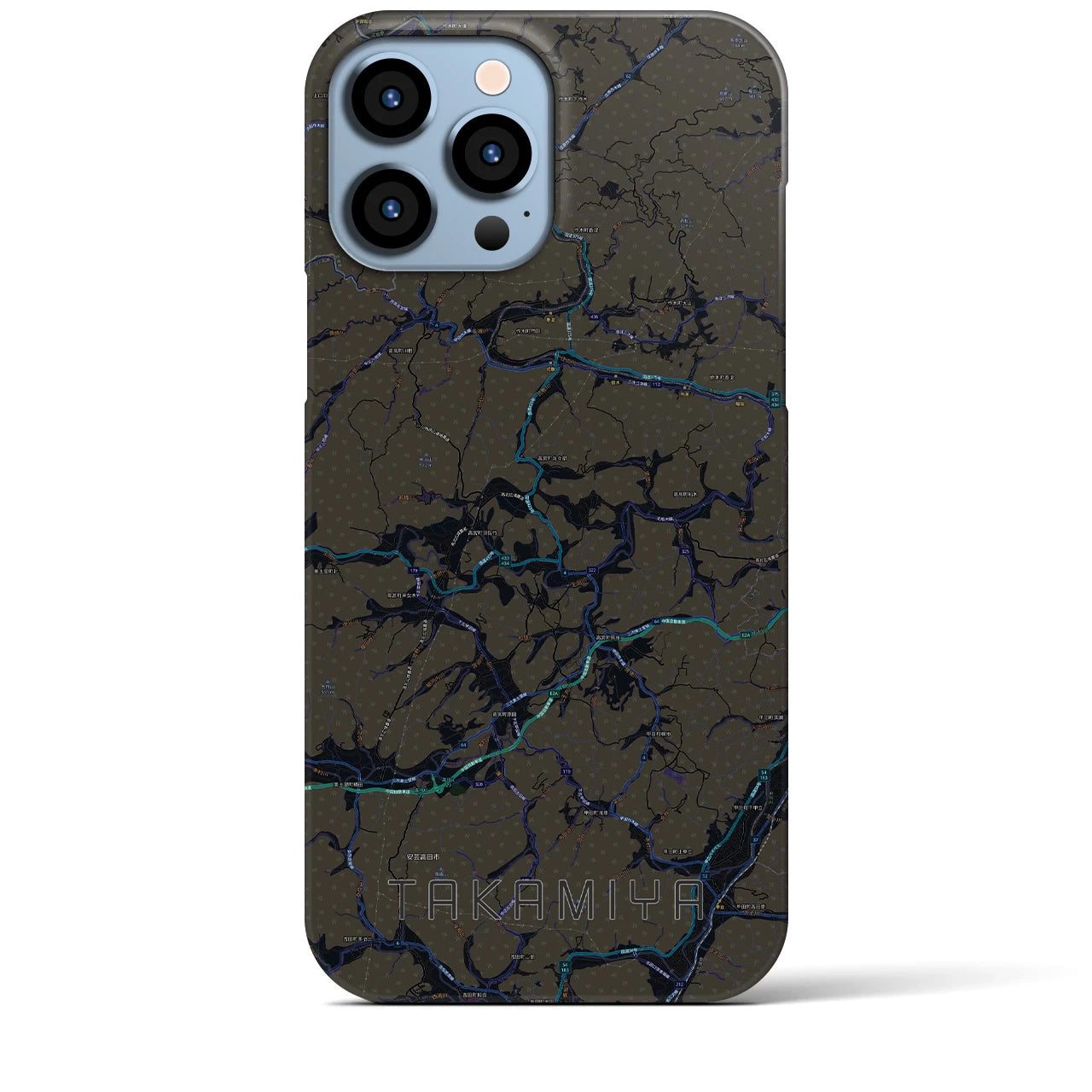 【高宮(広島県)】地図柄iPhoneケース(バックカバータイプ)