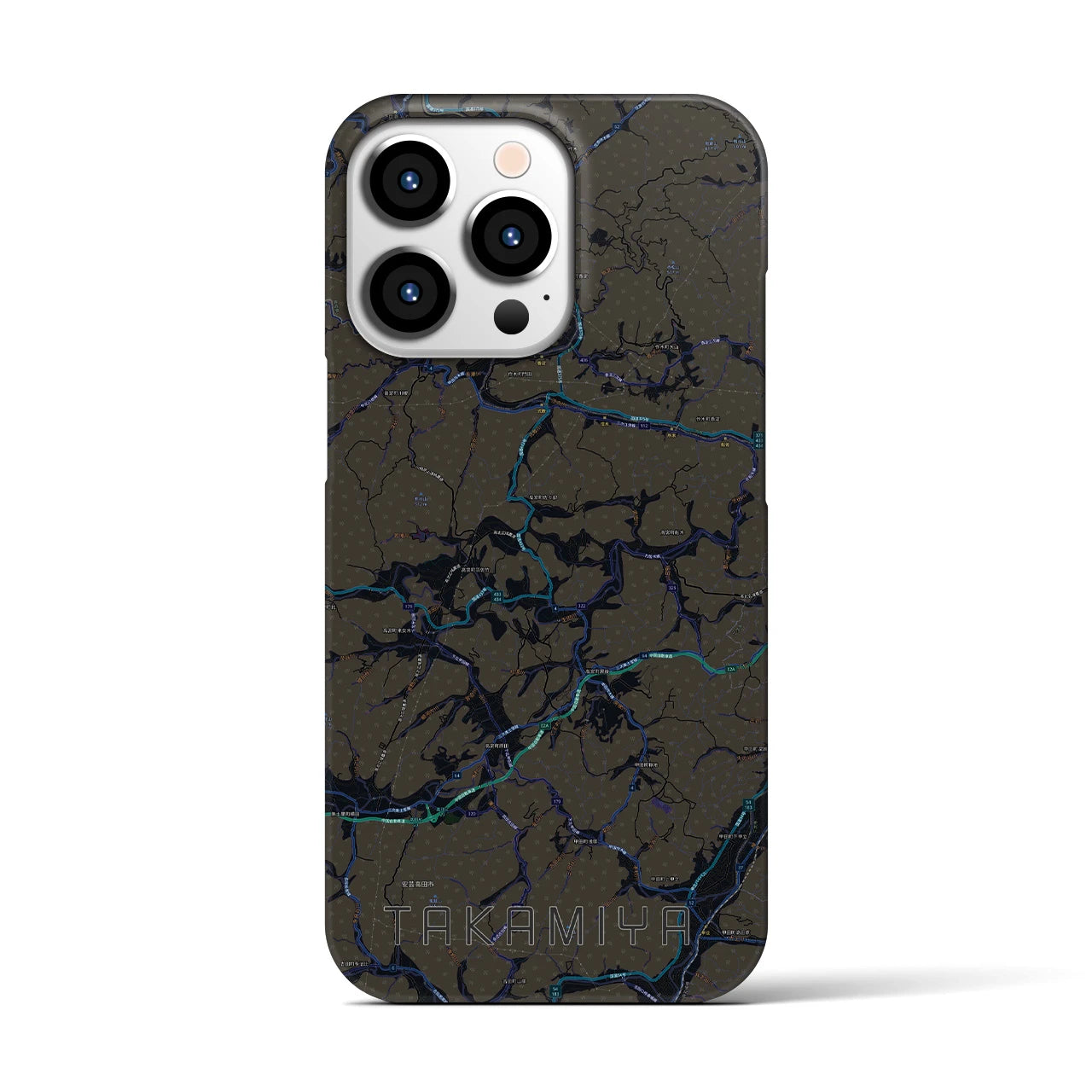 【高宮(広島県)】地図柄iPhoneケース(バックカバータイプ)