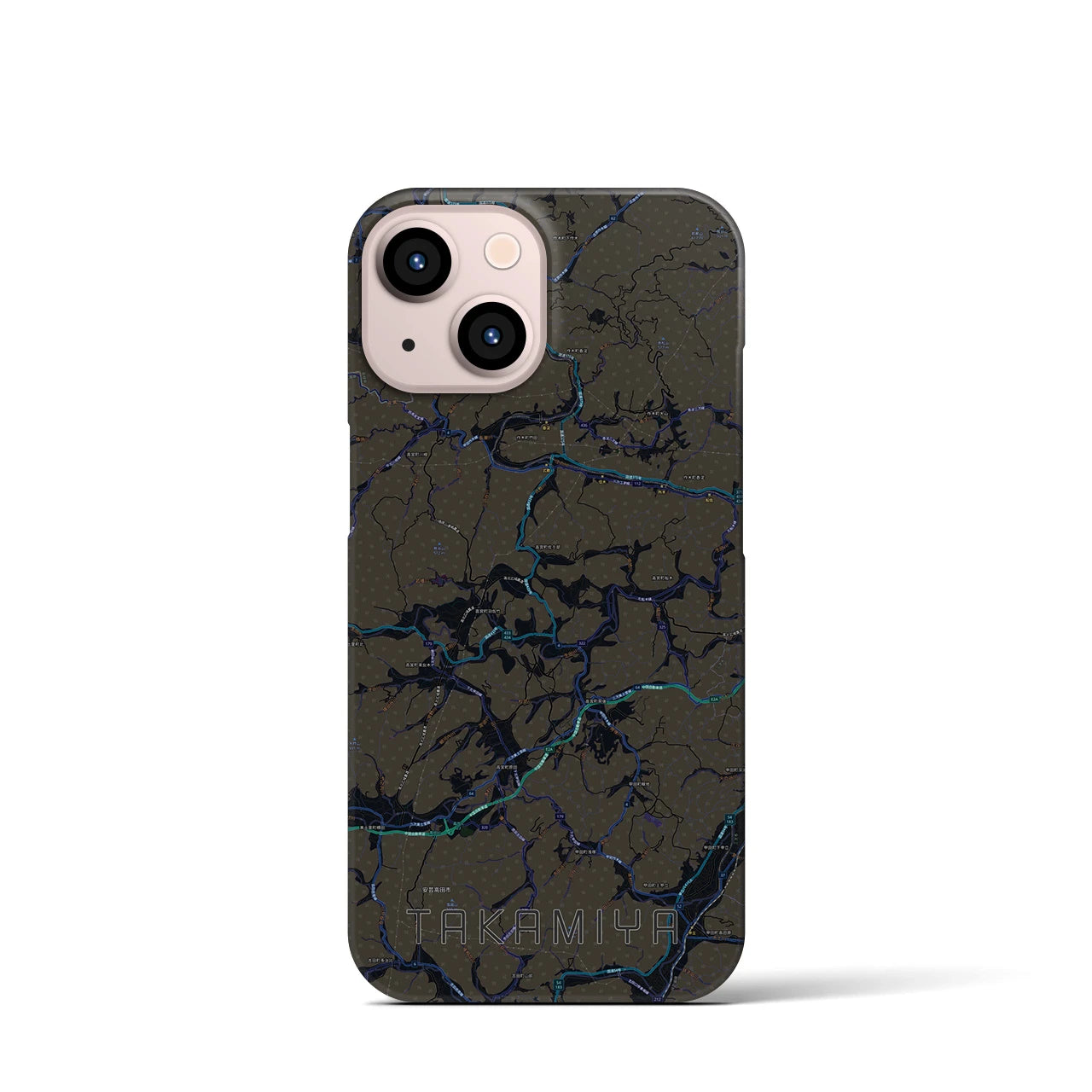 【高宮(広島県)】地図柄iPhoneケース(バックカバータイプ)