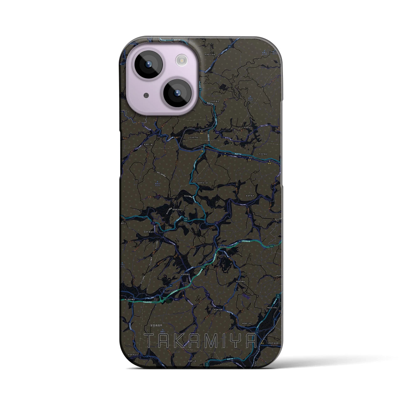【高宮(広島県)】地図柄iPhoneケース(バックカバータイプ)