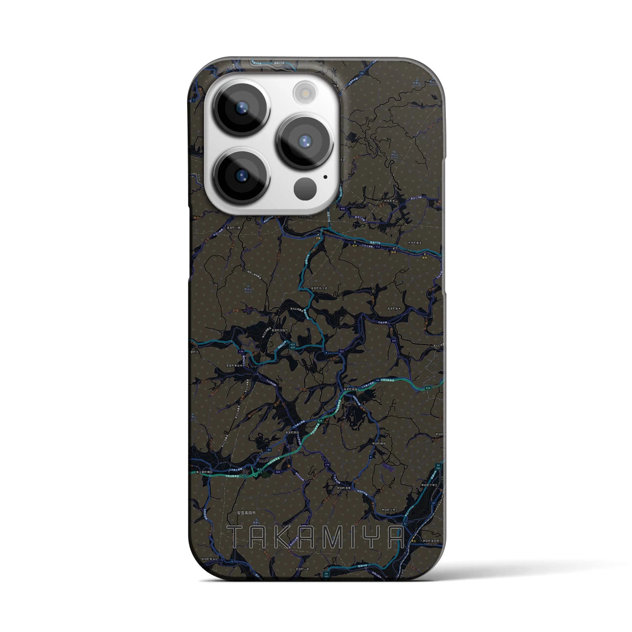 【高宮(広島県)】地図柄iPhoneケース(バックカバータイプ)