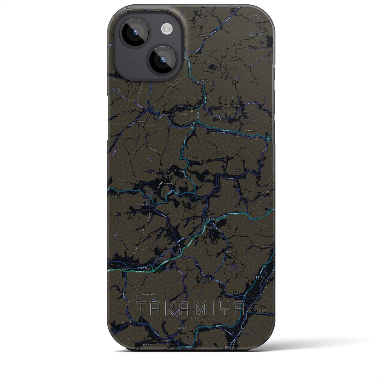 【高宮(広島県)】地図柄iPhoneケース(バックカバータイプ)