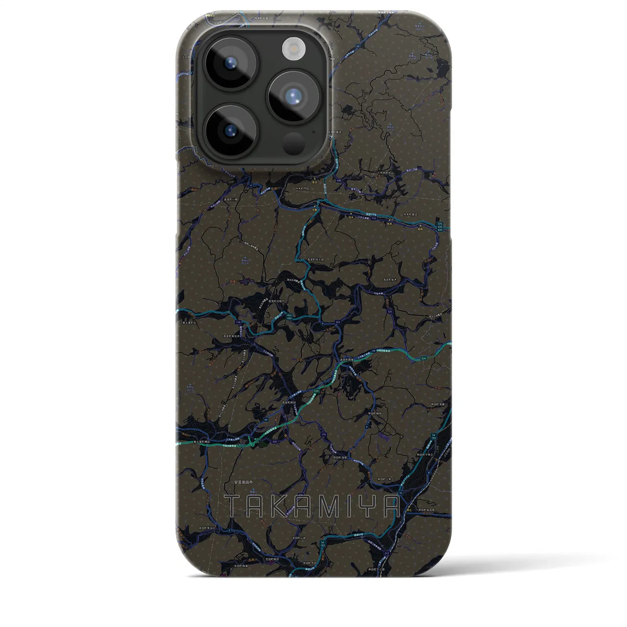 【高宮(広島県)】地図柄iPhoneケース(バックカバータイプ)
