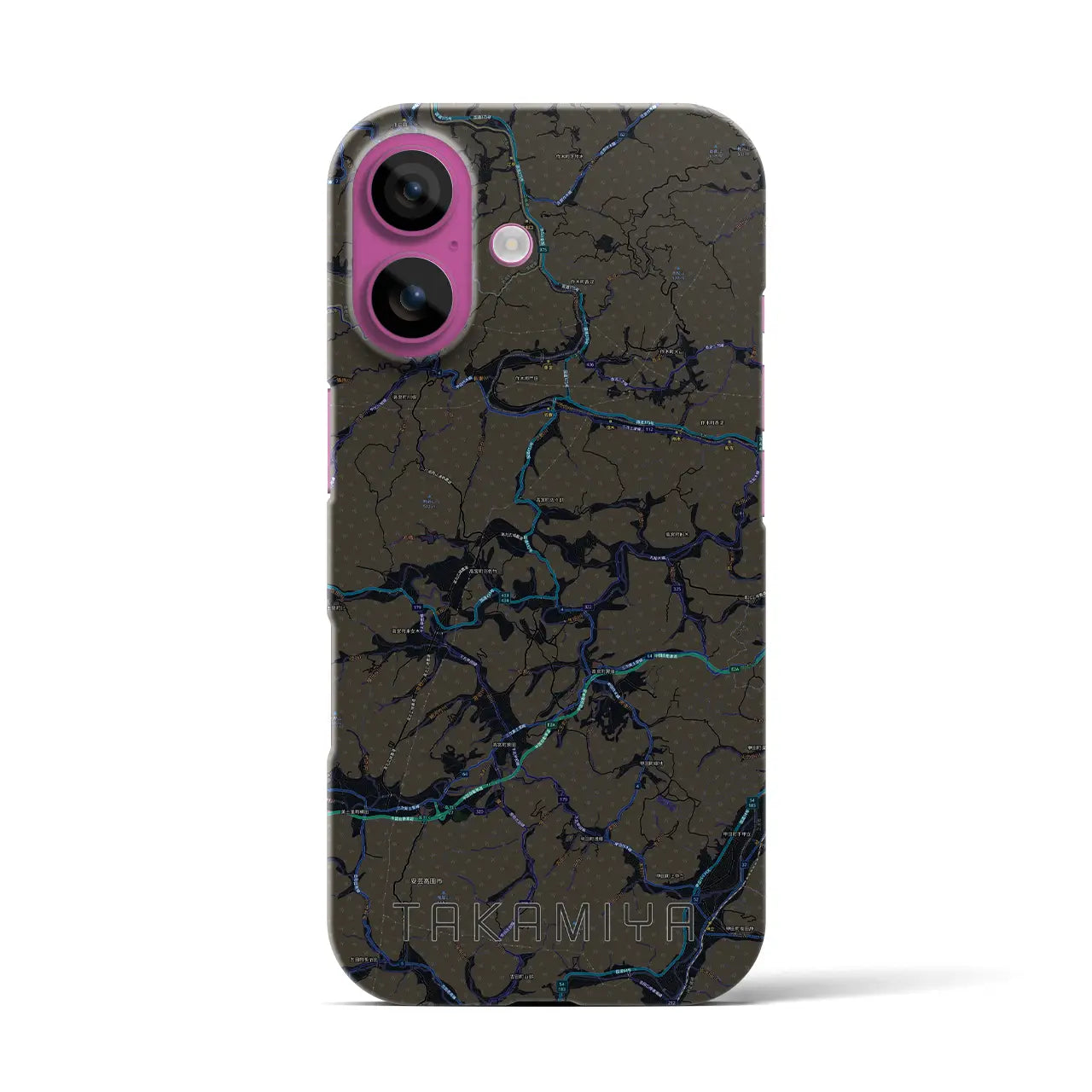 【高宮(広島県)】地図柄iPhoneケース(バックカバータイプ)