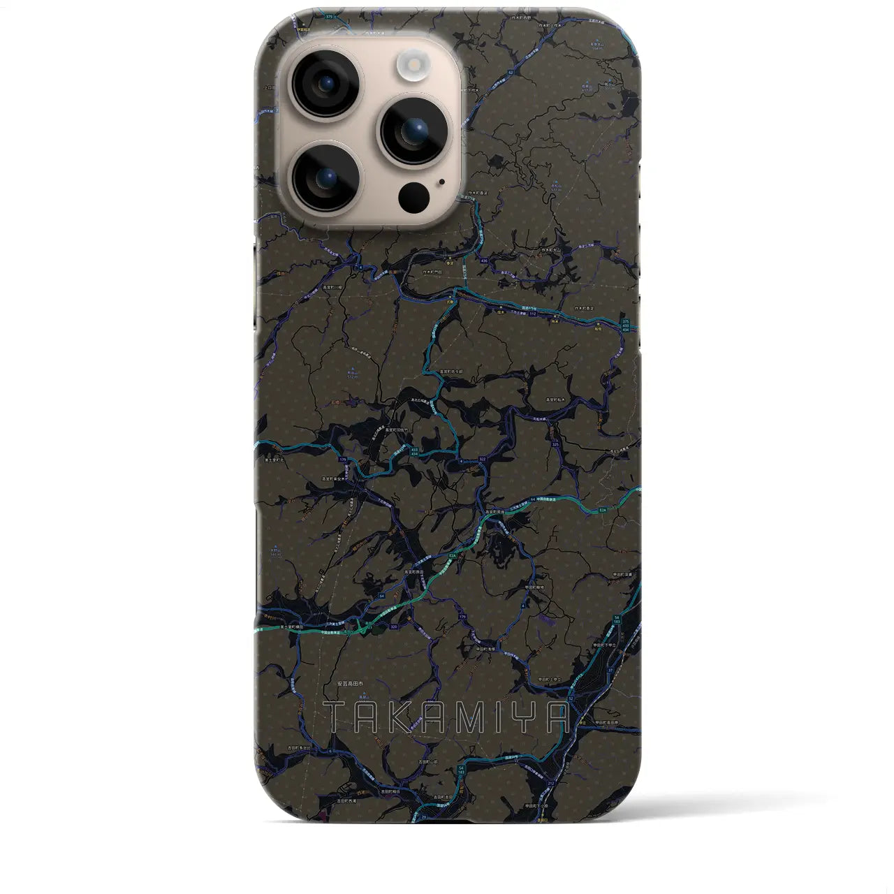 【高宮(広島県)】地図柄iPhoneケース(バックカバータイプ)