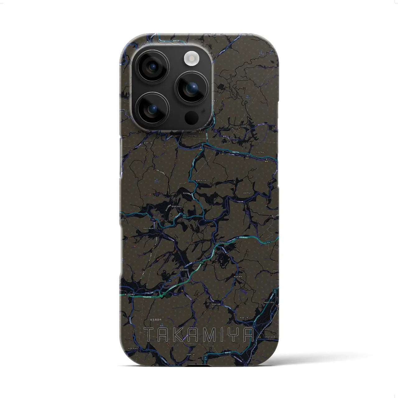 【高宮(広島県)】地図柄iPhoneケース(バックカバータイプ)
