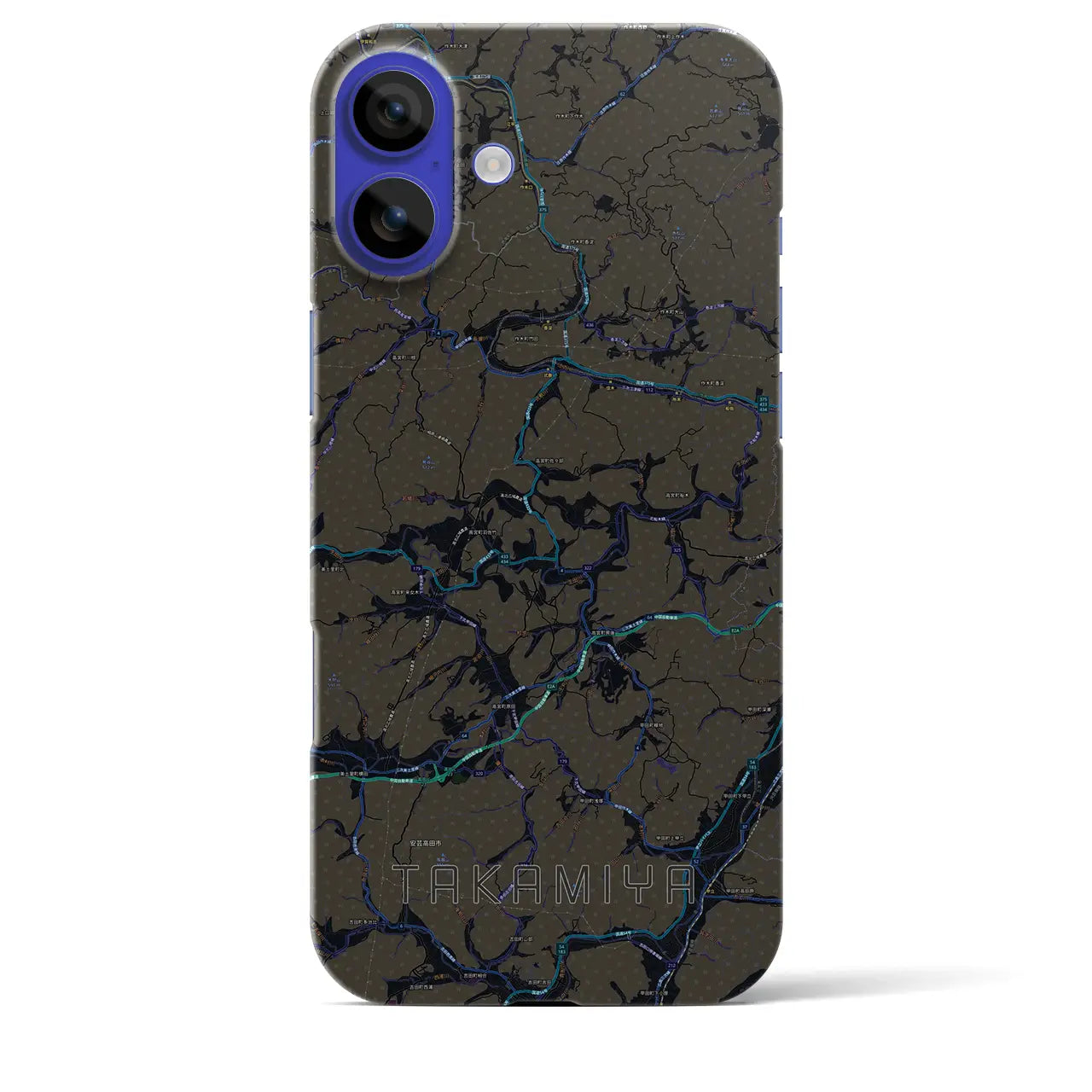 【高宮(広島県)】地図柄iPhoneケース(バックカバータイプ)