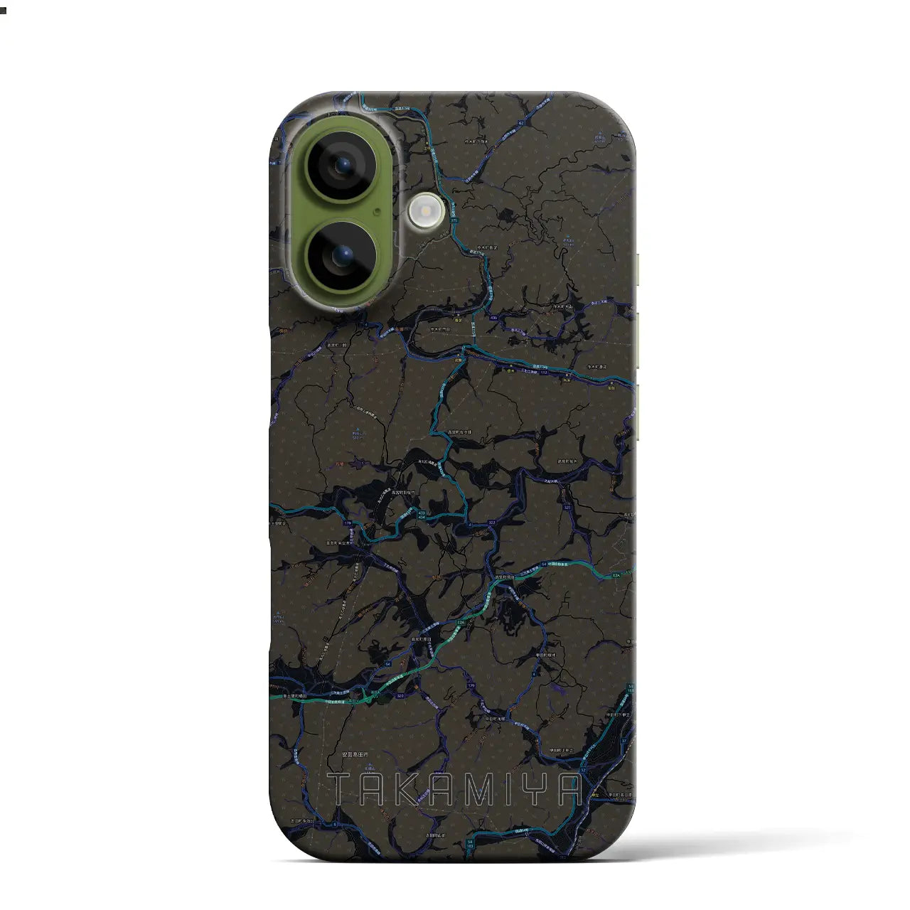 【高宮(広島県)】地図柄iPhoneケース(バックカバータイプ)