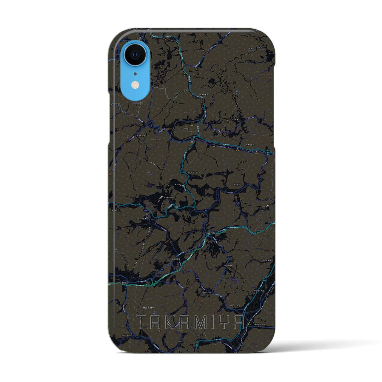 【高宮(広島県)】地図柄iPhoneケース(バックカバータイプ)