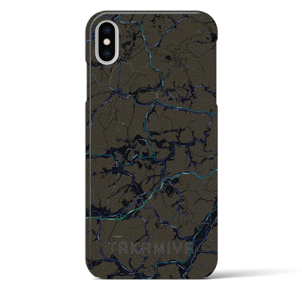 【高宮(広島県)】地図柄iPhoneケース(バックカバータイプ)