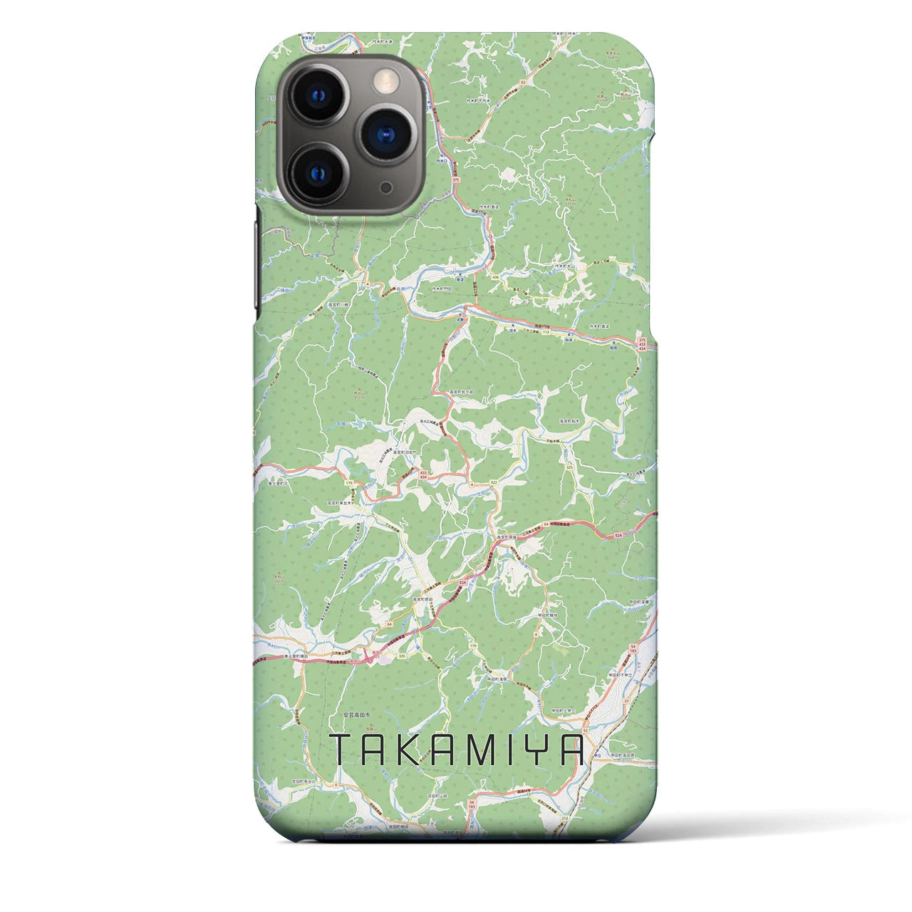 【高宮(広島県)】地図柄iPhoneケース(バックカバータイプ)