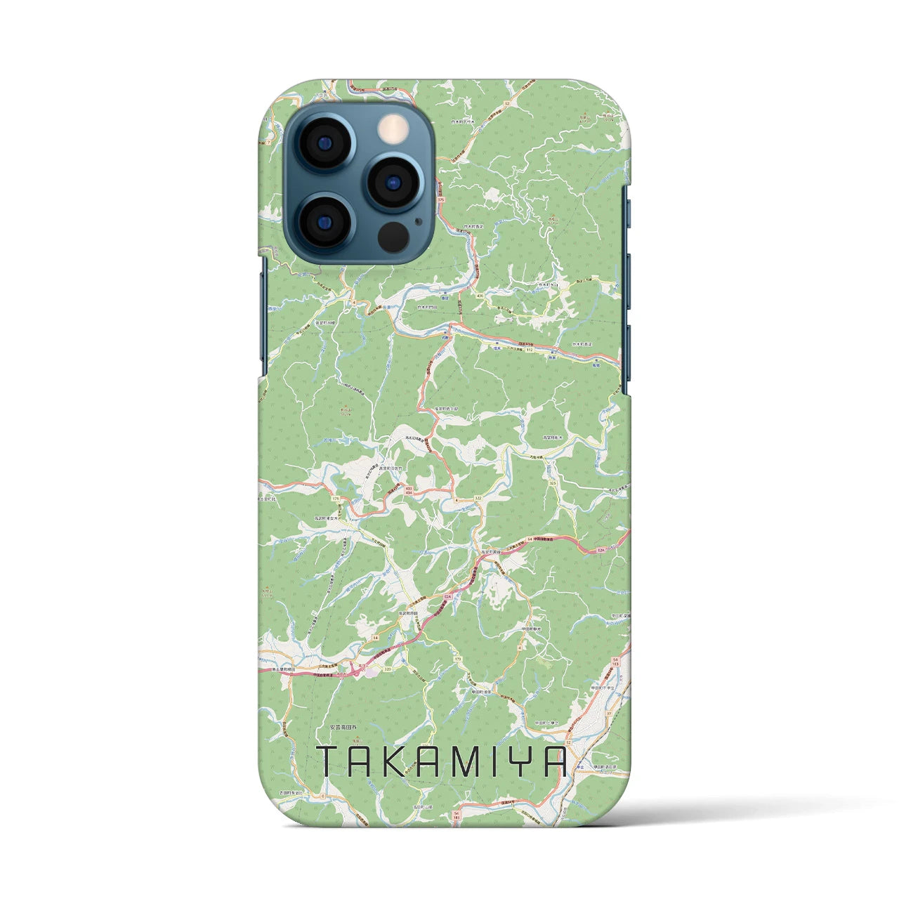 【高宮(広島県)】地図柄iPhoneケース(バックカバータイプ)