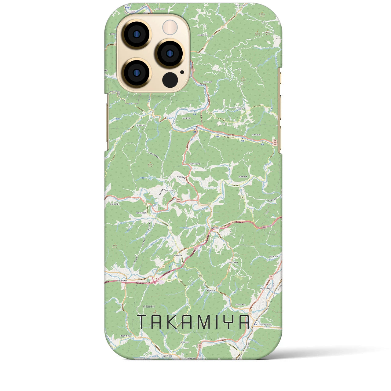 【高宮(広島県)】地図柄iPhoneケース(バックカバータイプ)