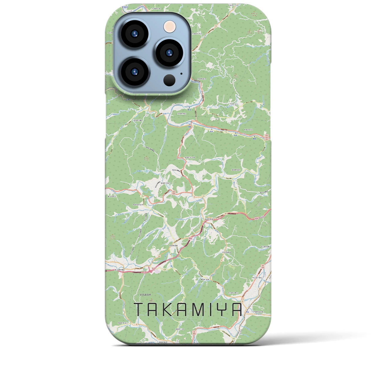 【高宮(広島県)】地図柄iPhoneケース(バックカバータイプ)