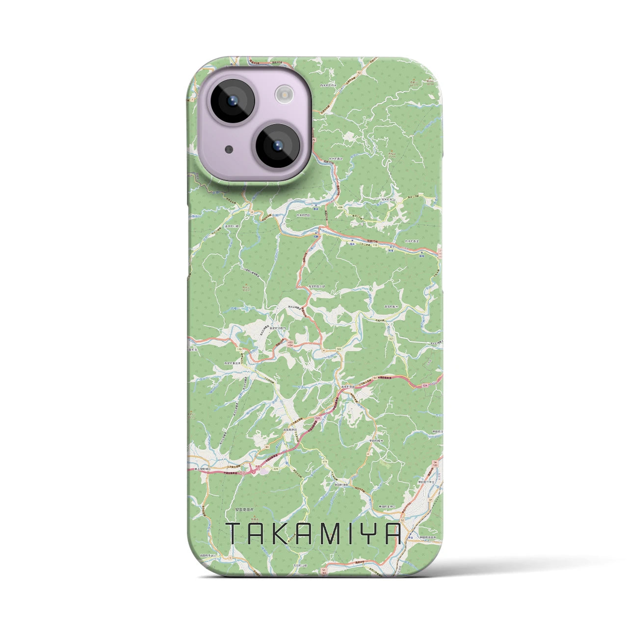 【高宮(広島県)】地図柄iPhoneケース(バックカバータイプ)