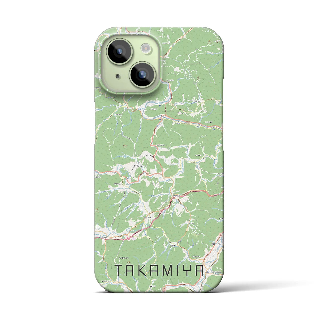 【高宮(広島県)】地図柄iPhoneケース(バックカバータイプ)