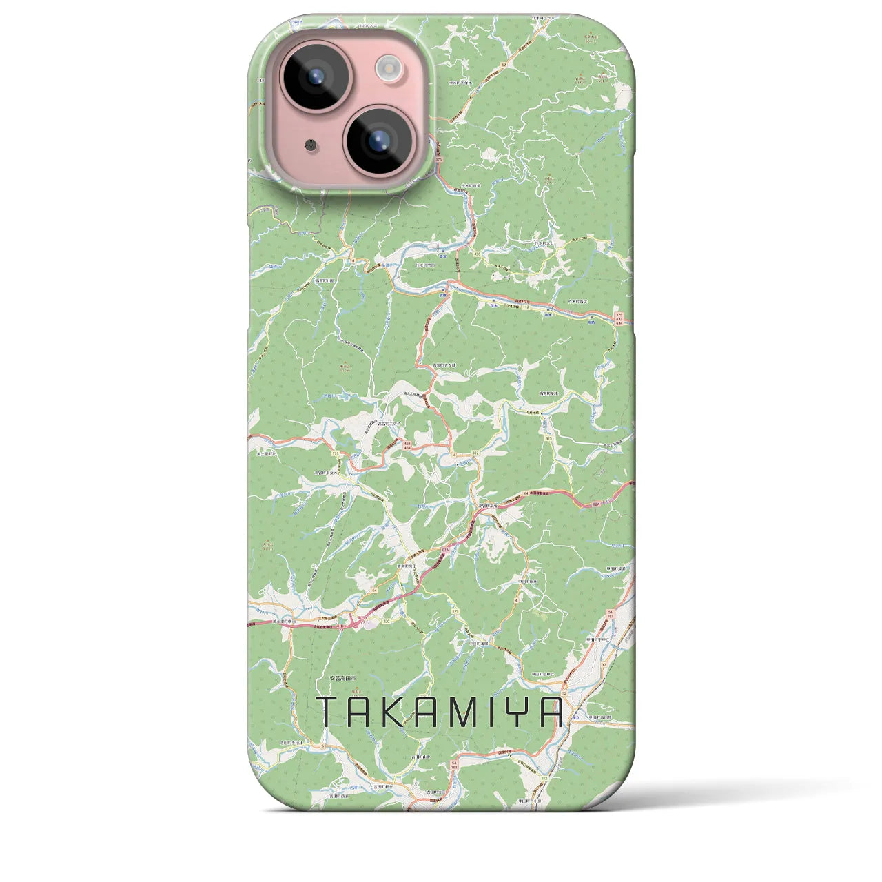 【高宮(広島県)】地図柄iPhoneケース(バックカバータイプ)