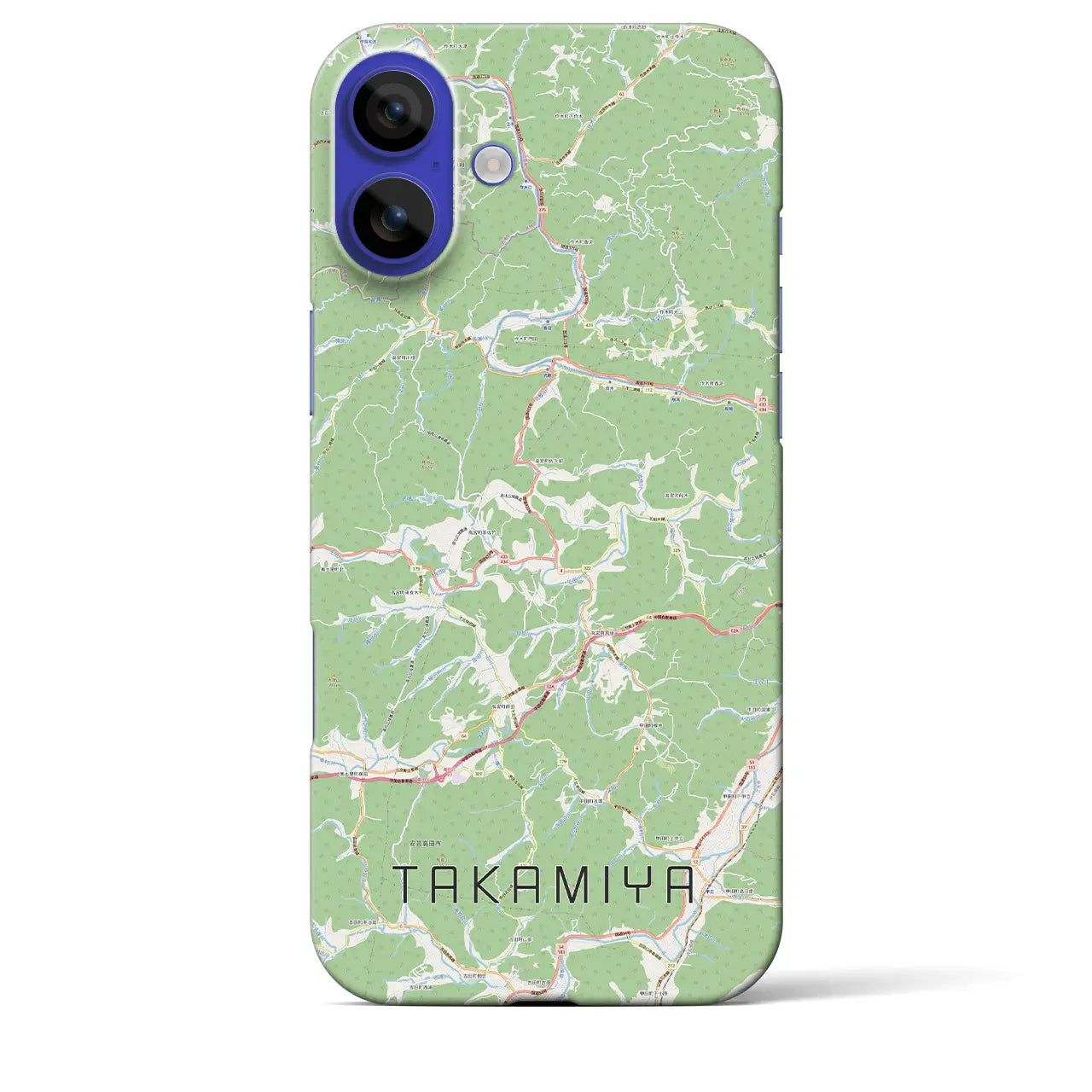 【高宮(広島県)】地図柄iPhoneケース(バックカバータイプ)ナチュラル・iPhone 16 Pro Max 用