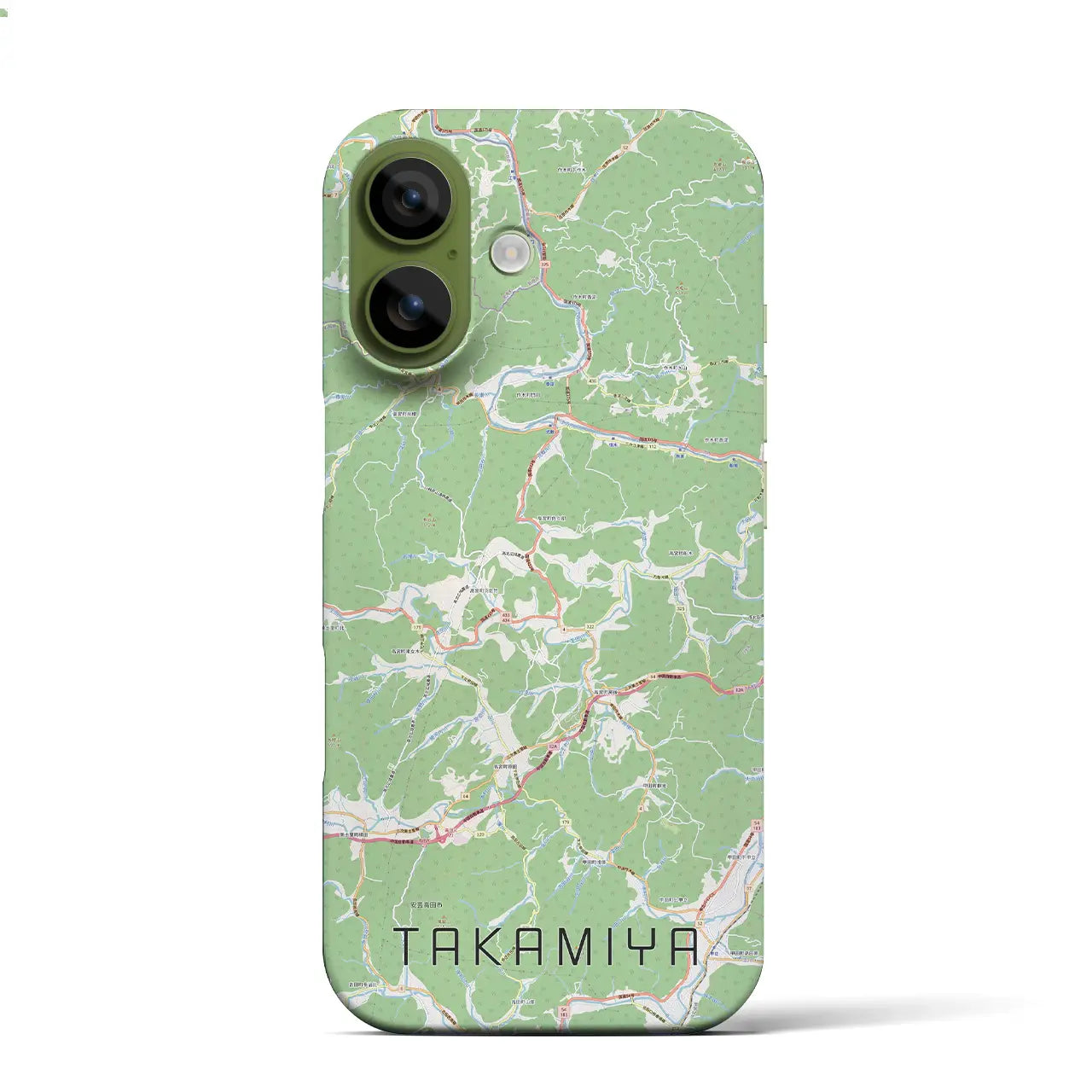 【高宮(広島県)】地図柄iPhoneケース(バックカバータイプ)