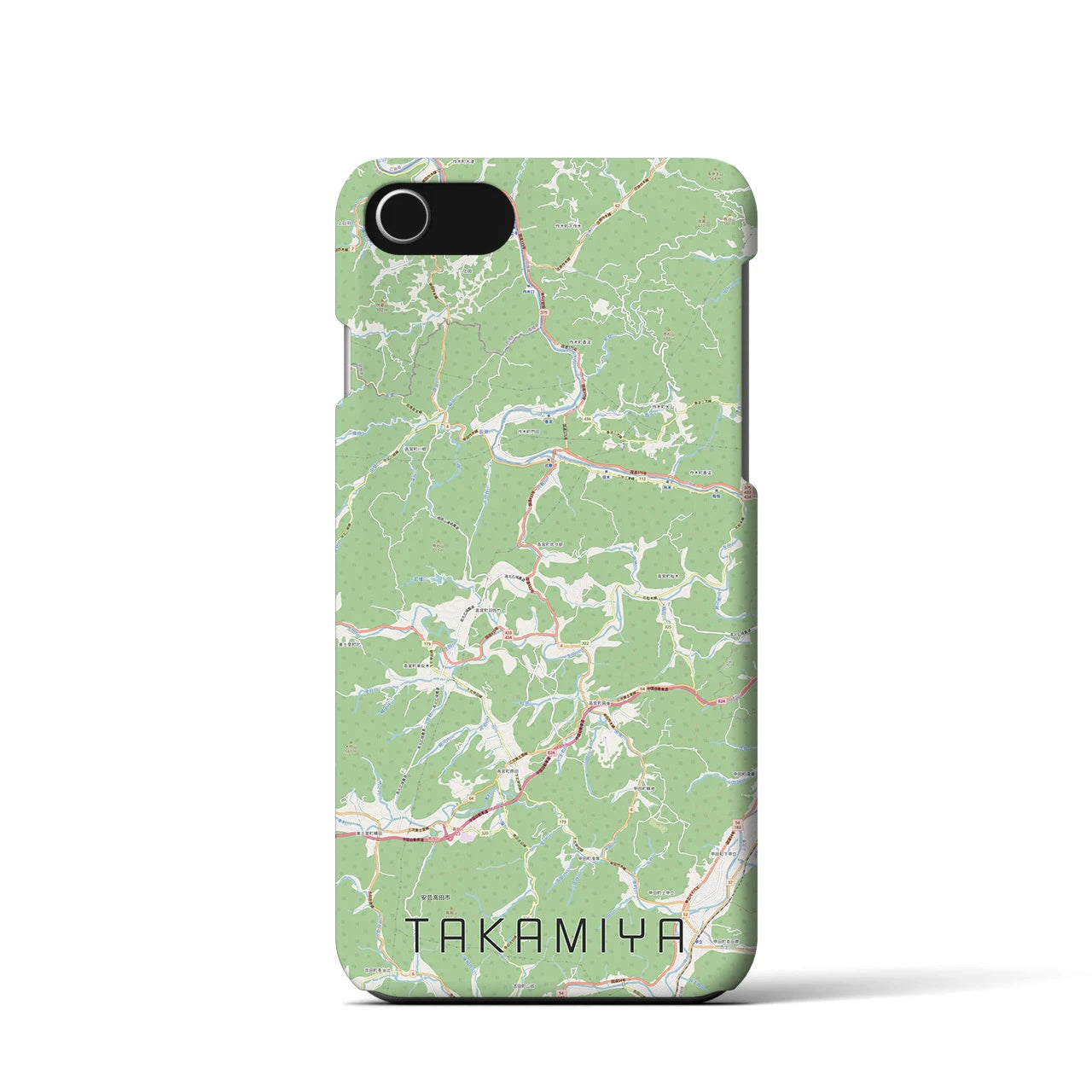 【高宮(広島県)】地図柄iPhoneケース(バックカバータイプ)