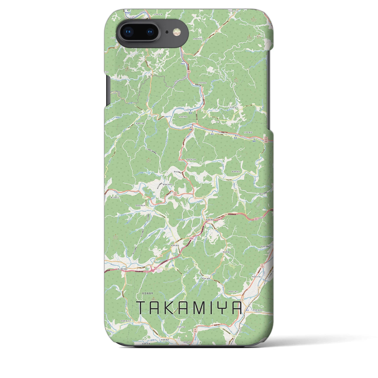 【高宮(広島県)】地図柄iPhoneケース(バックカバータイプ)