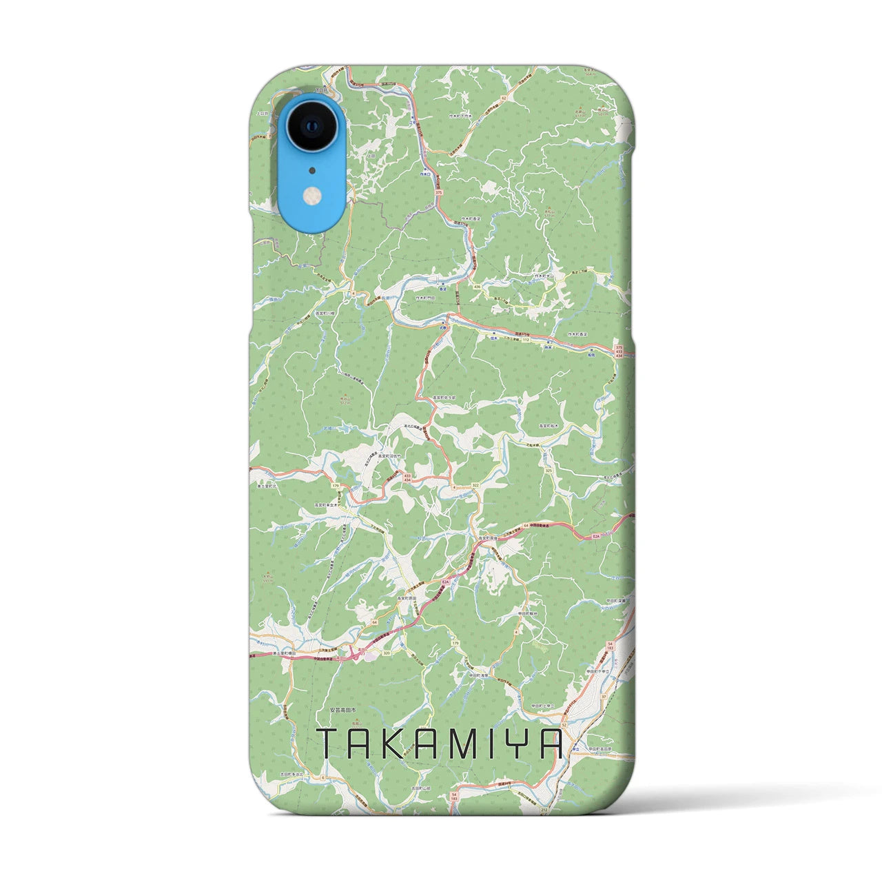 【高宮(広島県)】地図柄iPhoneケース(バックカバータイプ)