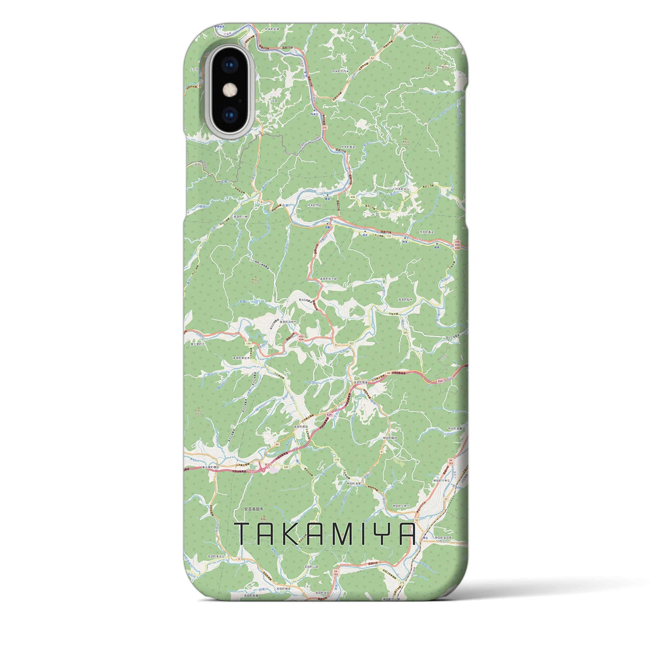 【高宮(広島県)】地図柄iPhoneケース(バックカバータイプ)