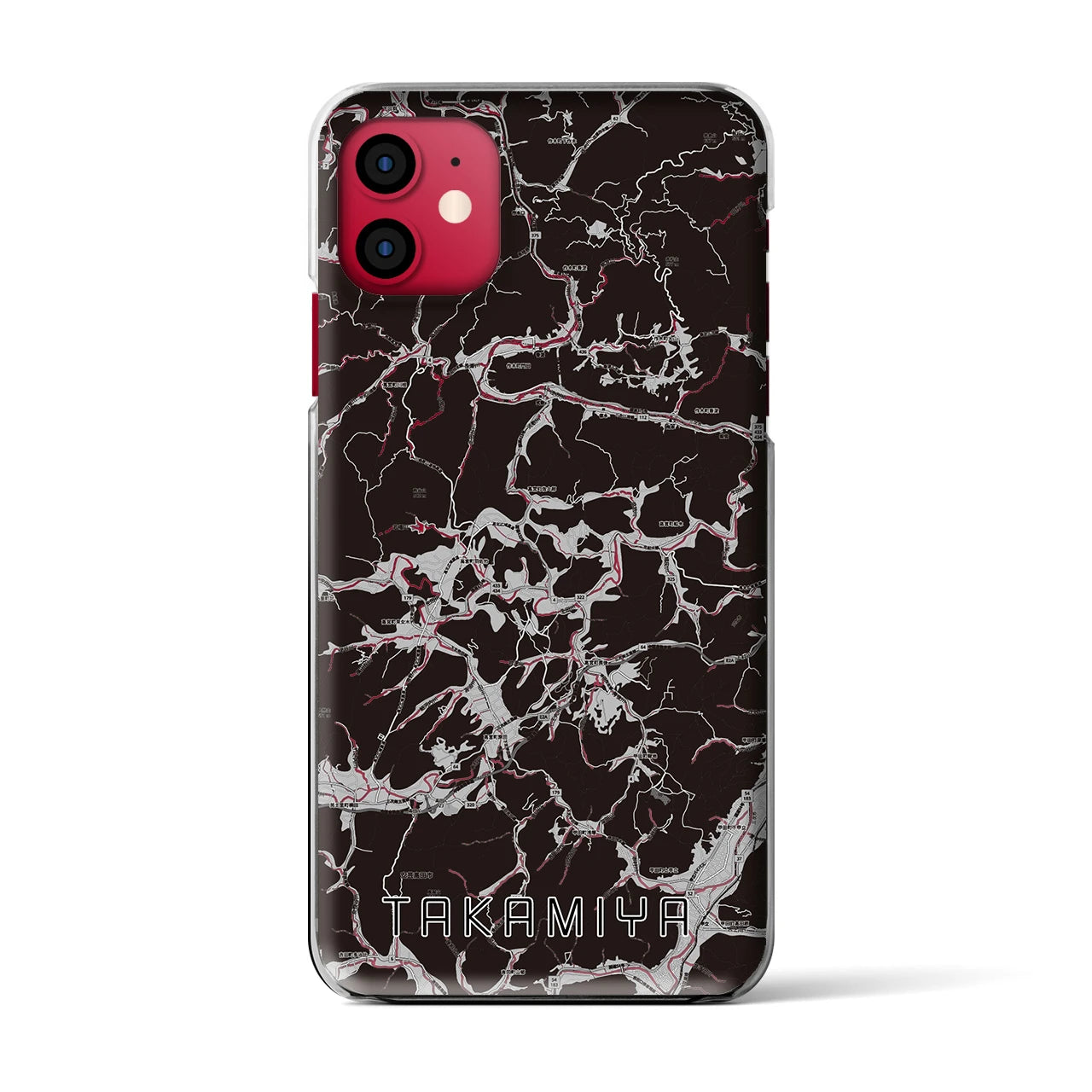 【高宮(広島県)】地図柄iPhoneケース(クリアタイプ)