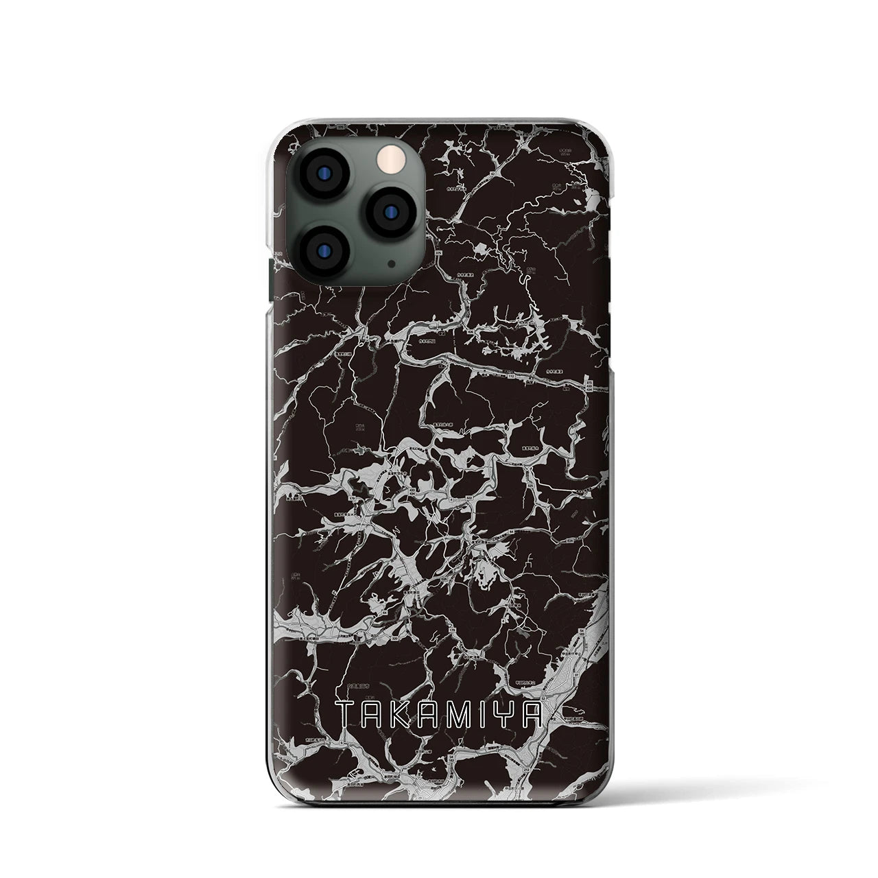 【高宮(広島県)】地図柄iPhoneケース(クリアタイプ)