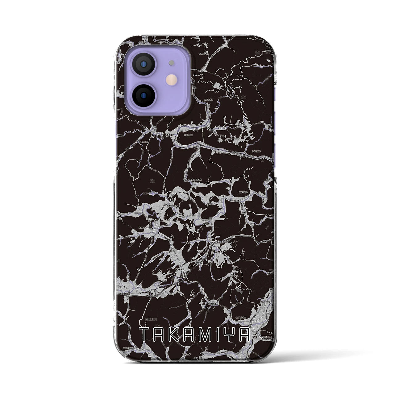 【高宮(広島県)】地図柄iPhoneケース(クリアタイプ)