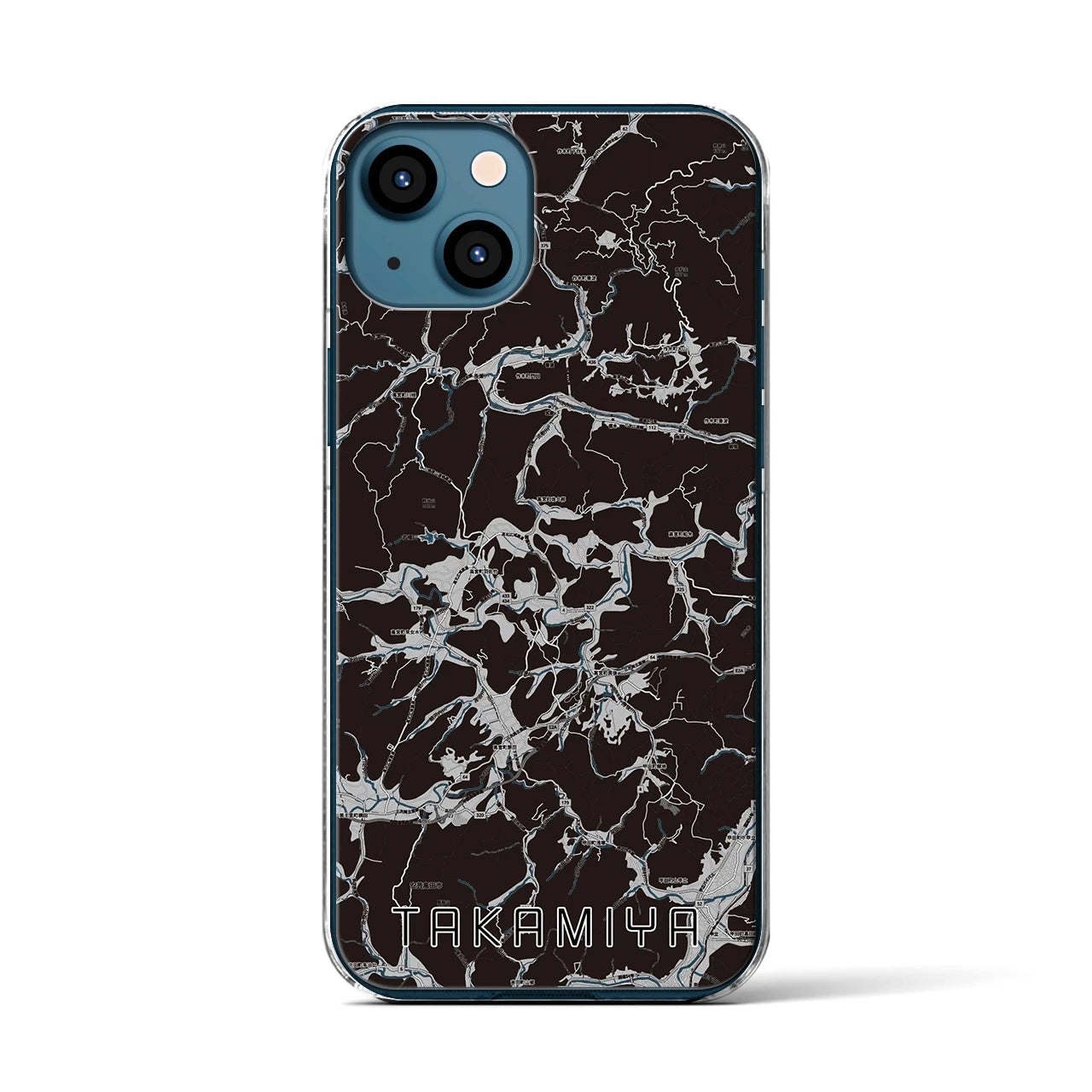 【高宮(広島県)】地図柄iPhoneケース(クリアタイプ)