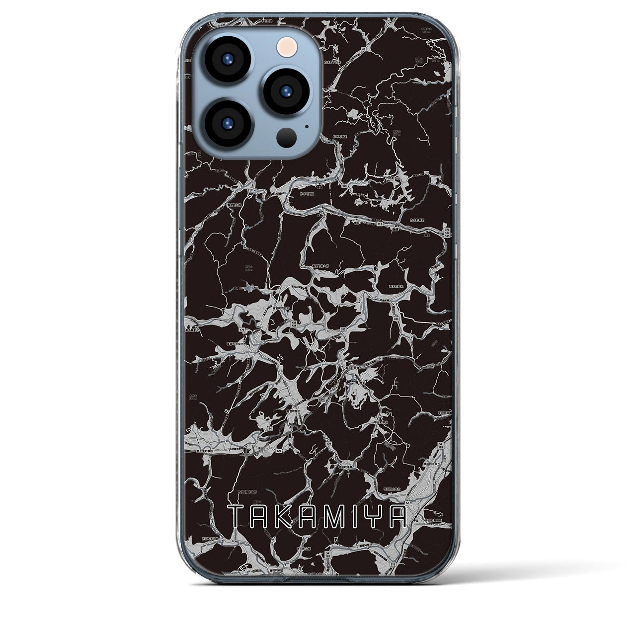 【高宮(広島県)】地図柄iPhoneケース(クリアタイプ)