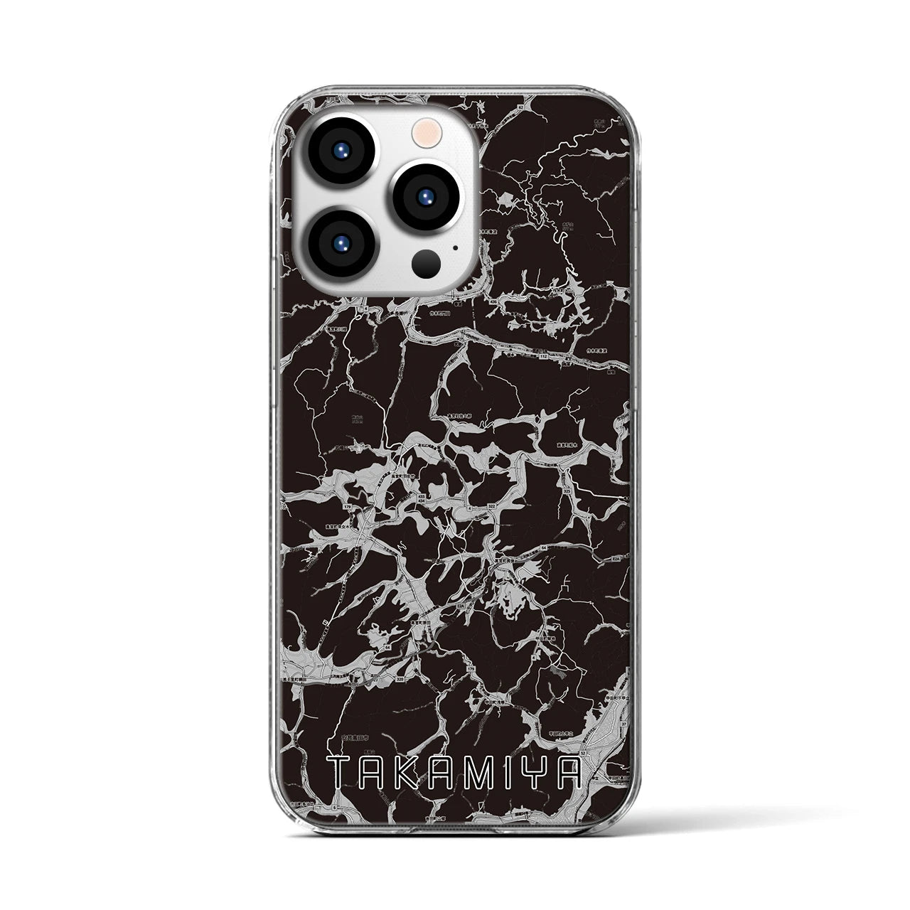 【高宮(広島県)】地図柄iPhoneケース(クリアタイプ)