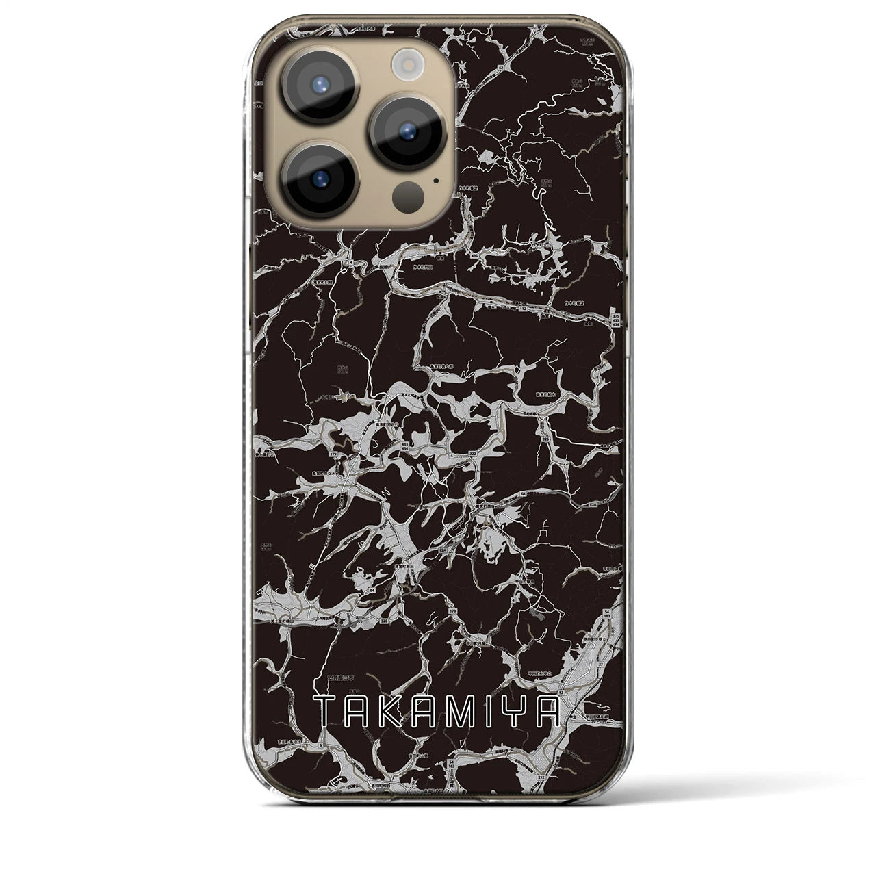 【高宮(広島県)】地図柄iPhoneケース(クリアタイプ)