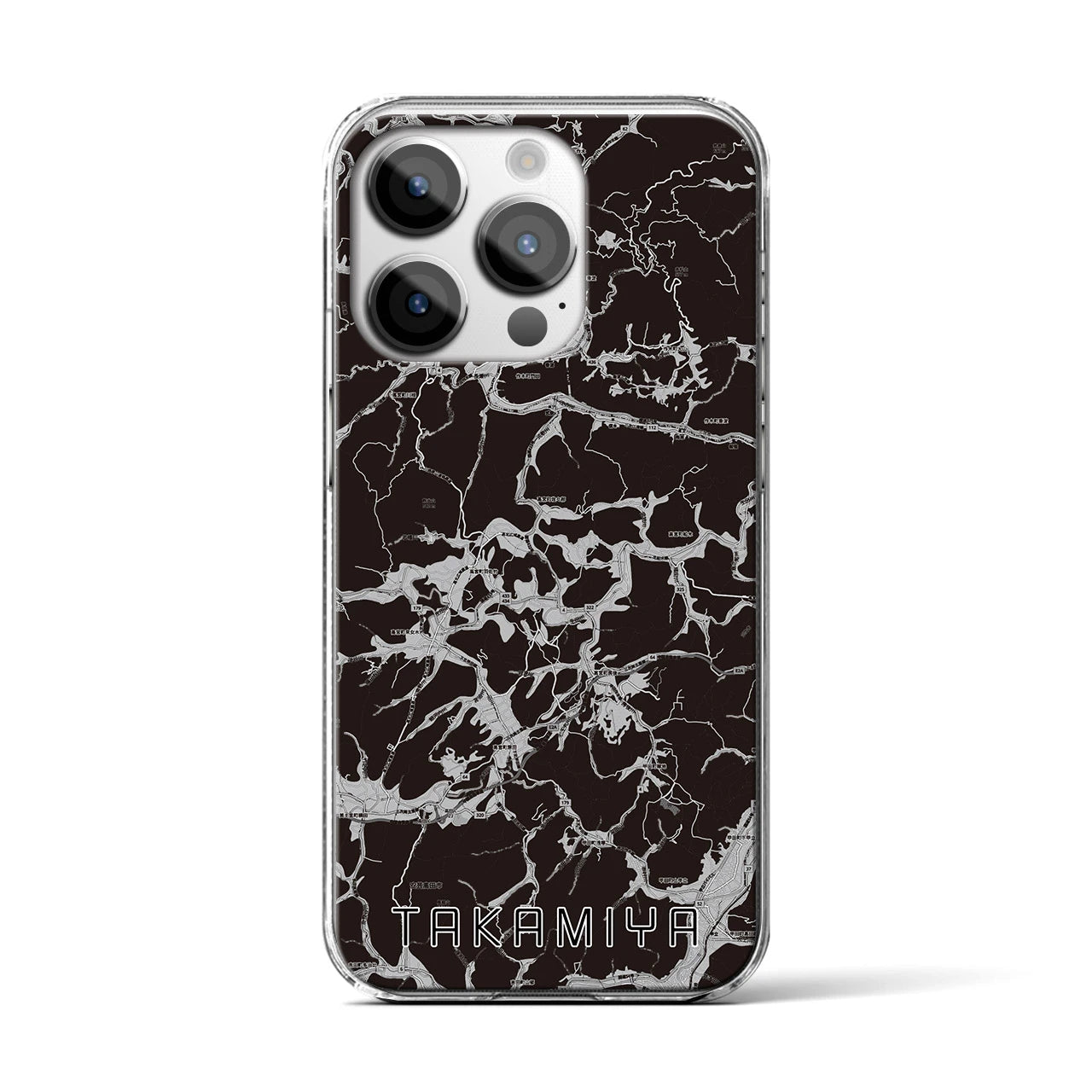 【高宮(広島県)】地図柄iPhoneケース(クリアタイプ)