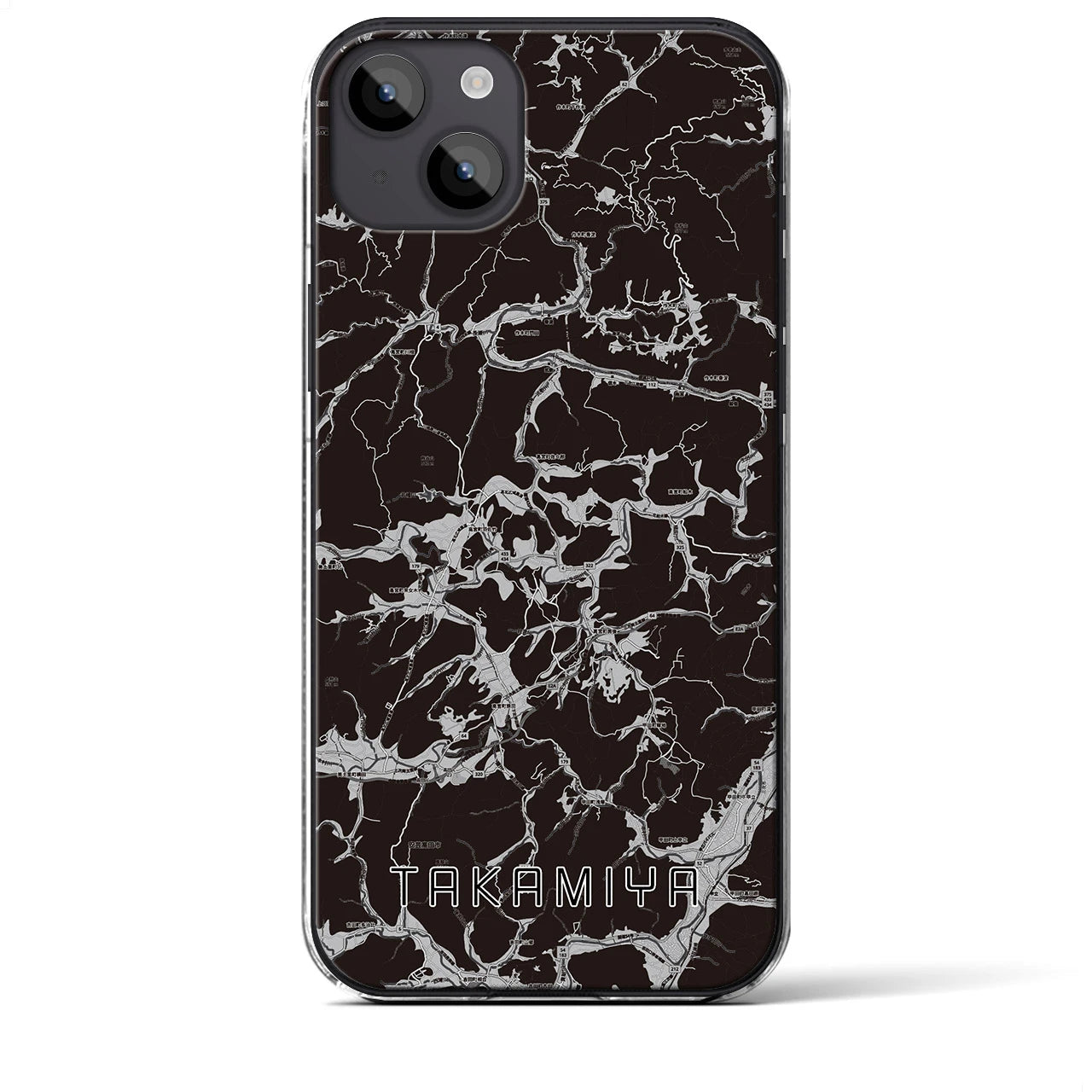 【高宮(広島県)】地図柄iPhoneケース(クリアタイプ)