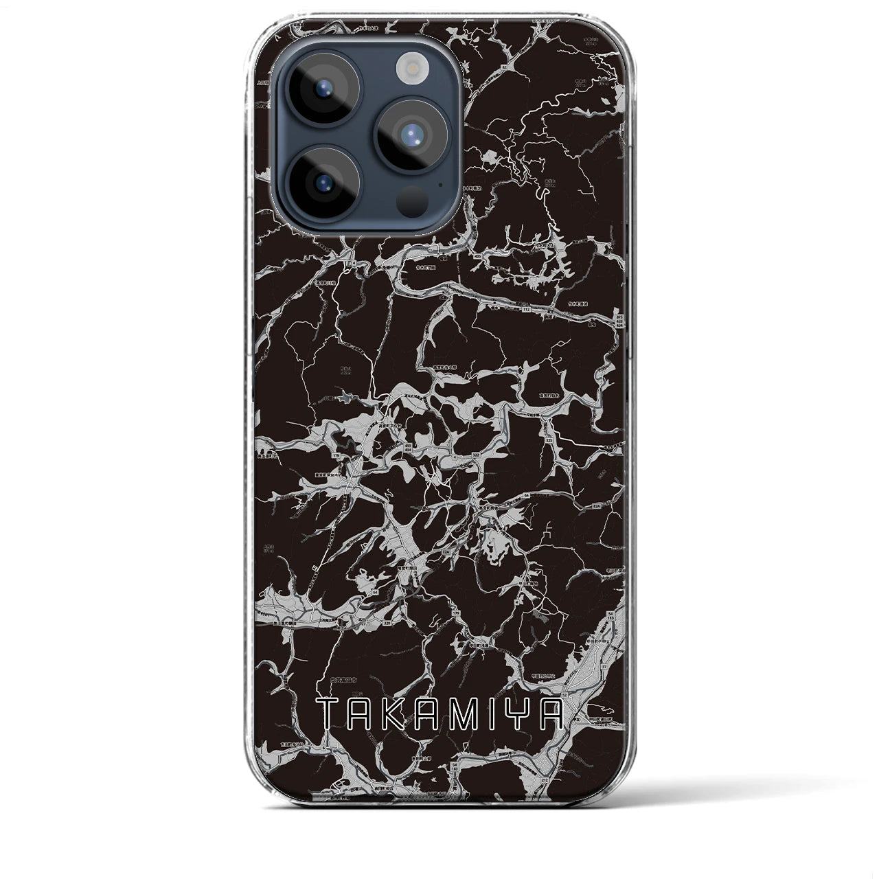 【高宮(広島県)】地図柄iPhoneケース(クリアタイプ)