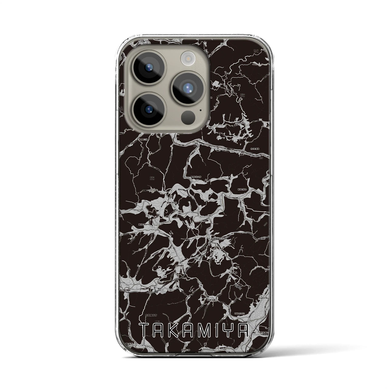 【高宮(広島県)】地図柄iPhoneケース(クリアタイプ)