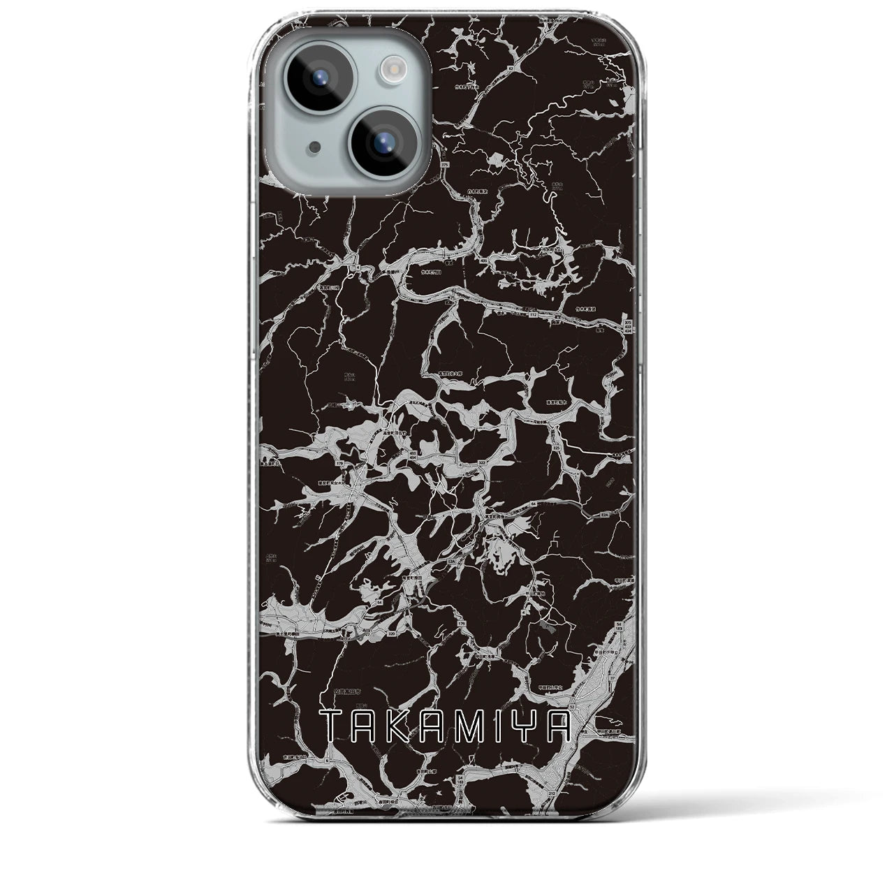 【高宮(広島県)】地図柄iPhoneケース(クリアタイプ)