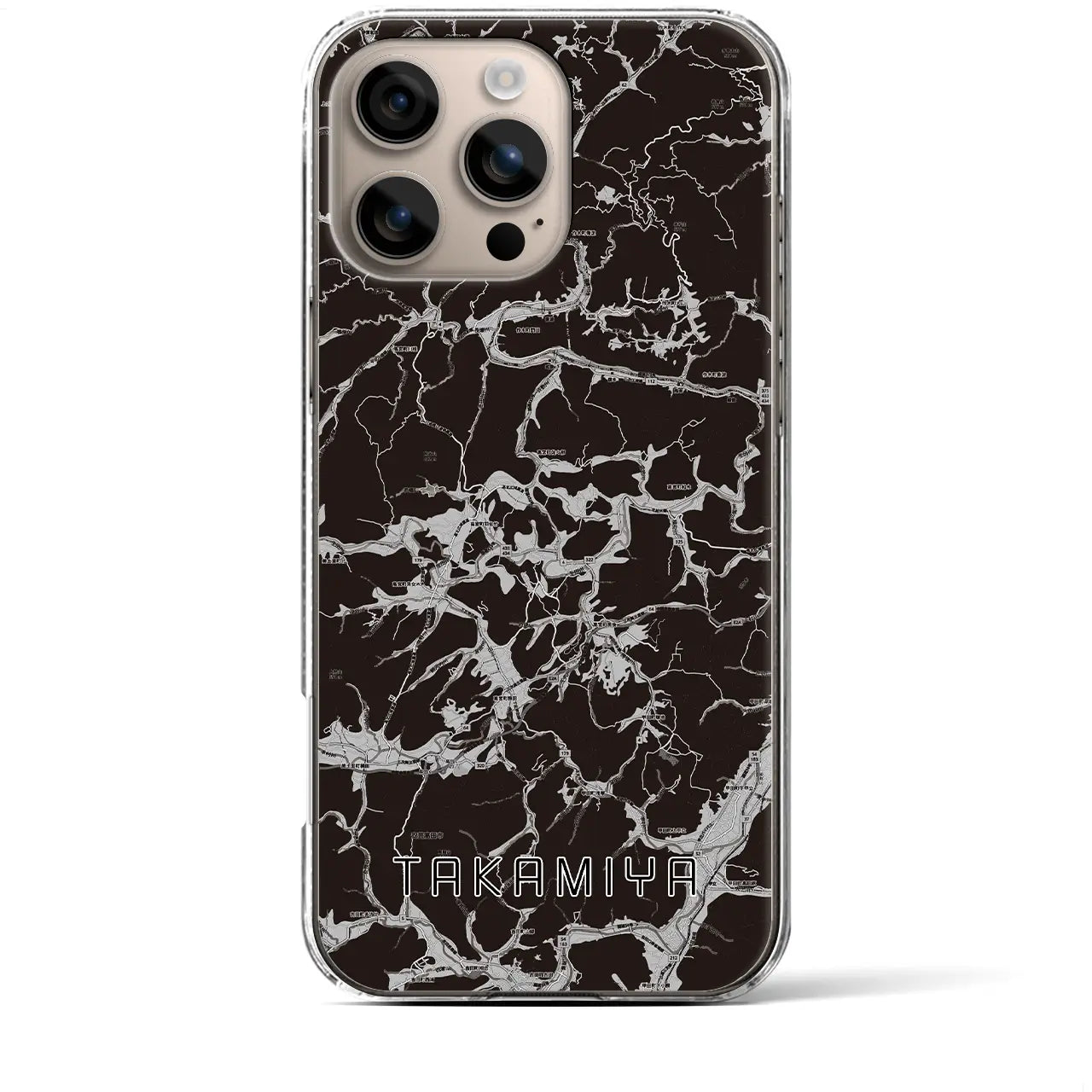 【高宮(広島県)】地図柄iPhoneケース(クリアタイプ)