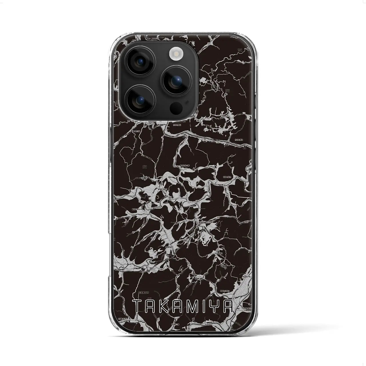 【高宮(広島県)】地図柄iPhoneケース(クリアタイプ)