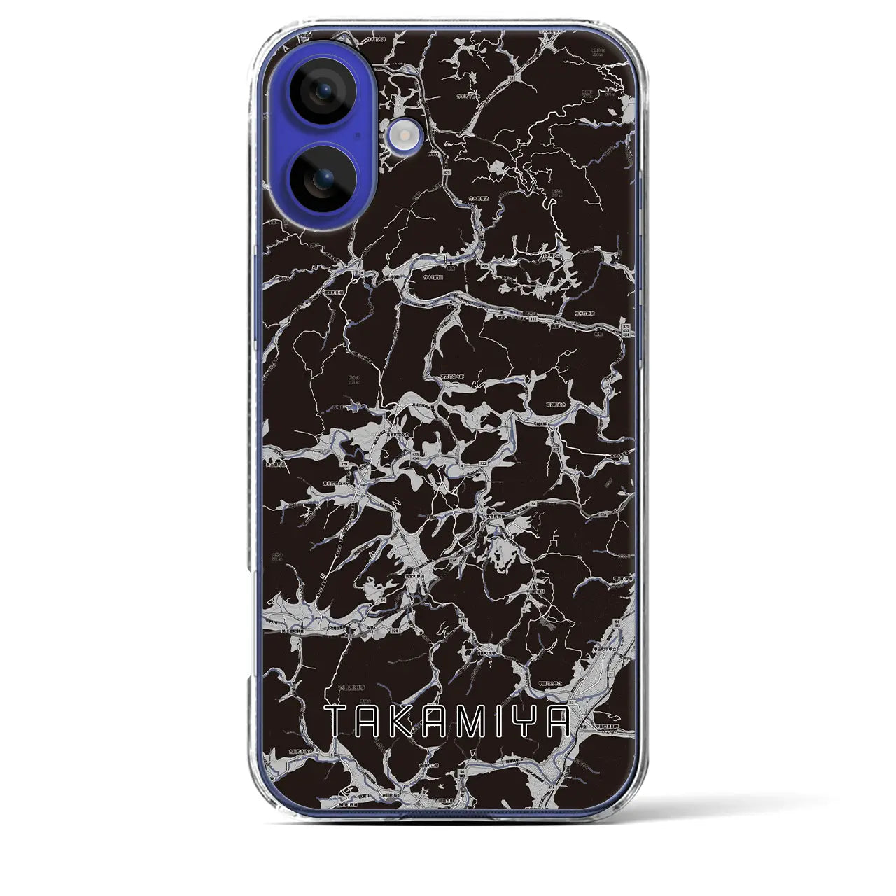 【高宮(広島県)】地図柄iPhoneケース(クリアタイプ)