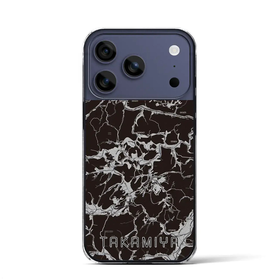 【高宮(広島県)】地図柄iPhoneケース(クリアタイプ)