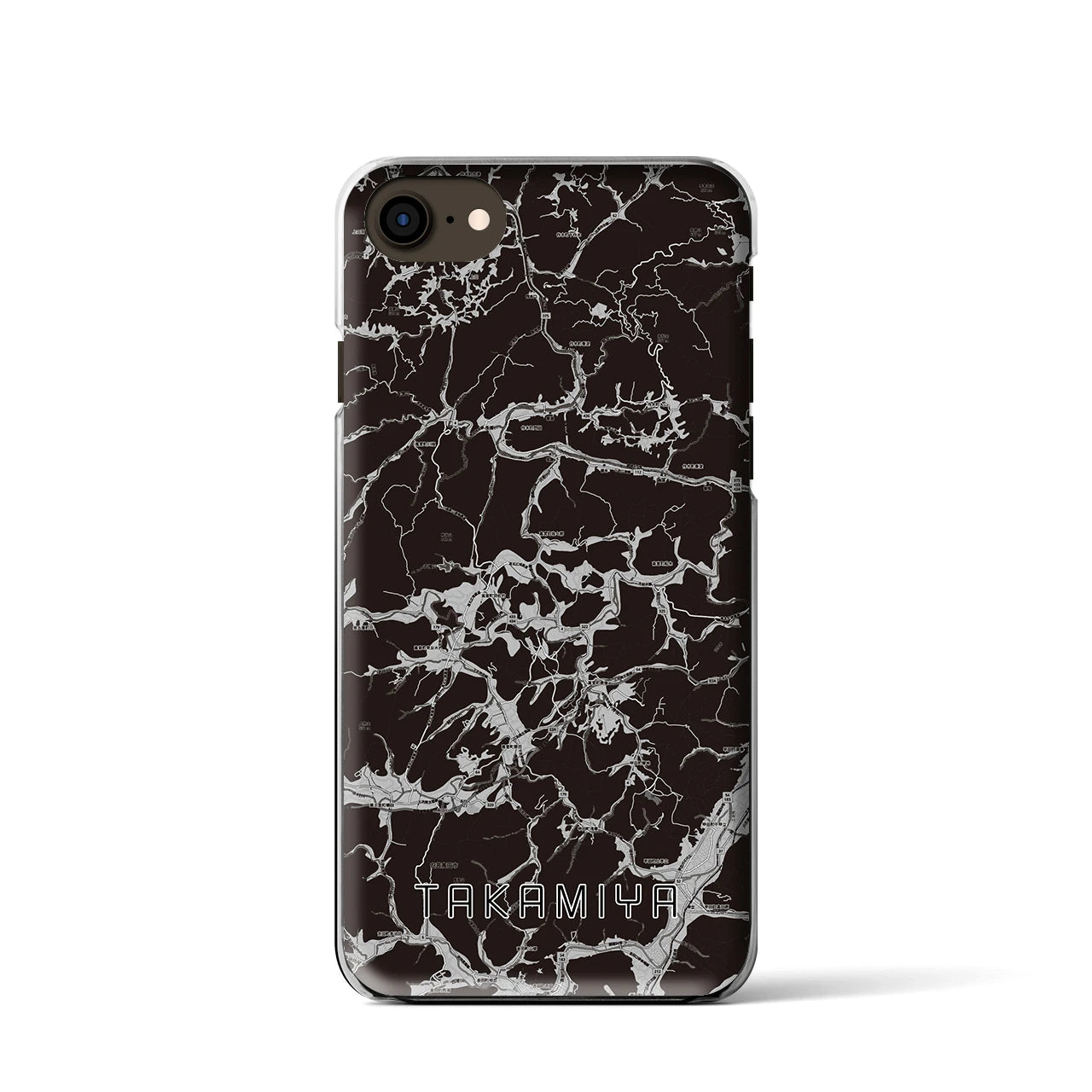 【高宮(広島県)】地図柄iPhoneケース(クリアタイプ)